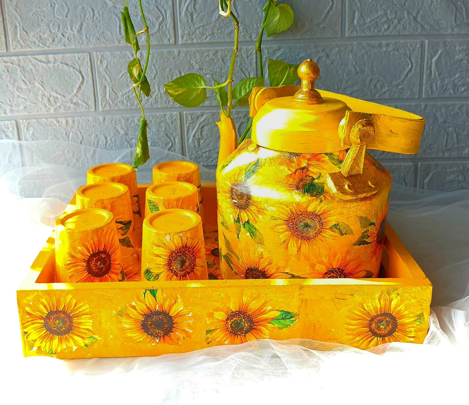 Sunflower Yellow Tea Set